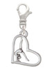 Gymnast in Heart Clip On Charm
