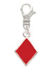 Card Suit - Red Diamond Clip On Charm