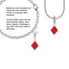 Card Suit - Red Diamond Clip On Charm