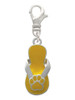 Yellow Paw Flip Flop Clip On Charm