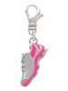 Hot Pink Running Shoe Clip On Charm