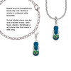 Tropical Blue Flip Flop with Palm Tree Clip On Charm