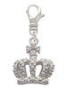 Crown with AB Crystal Clip On Charm