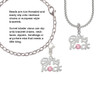 Girls Rock with Light Pink Crystal Clip On Charm