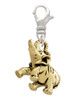 Gold Tone 3-D Elephant Clip On Charm