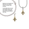 Gold Tone Fleur de Lis Clip On Charm