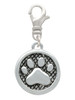 Paw in Circle Clip On Charm