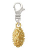 Gold Tone Pine Cone Clip On Charm