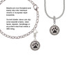Black Paw in Rope Border Clip On Charm