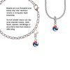 3-D Red White & Blue Volleyball Clip On Charm