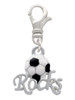 Enamel Soccer ball ''Rocks'' Clip On Charm