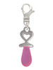 3-D Pink Baby Pacifier Clip On Charm