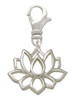 Lotus Outline Clip On Charm