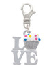 Love with Vanilla Cupcake Clip On Charm