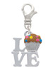 Love with Chocolate Cupcake Clip On Charm