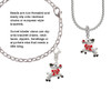 Reindeer with Red Crystal Clip On Charm