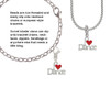 I love Dance with Red Heart Clip On Charm