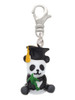 Resin Panda Bear Graduate Clip On Charm