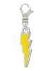 Yellow Lightning Bolt Clip On Charm