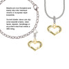 Gold Tone Heart with 3 AB Crystals - Stronger Braver Smarter Clip On Charm
