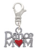 Dance Mom with Red Heart Clip On Charm