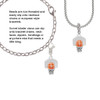 3-D Enamel Basketball in Hoop Clip On Charm