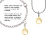 Gold Tone Bear Paw Silhouette Clip On Charm