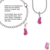 Translucent Hot Pink Flying Butterfly Clip On Charm