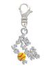 Hit the Sweet Spot with Yellow Softball Clip On Charm