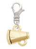 Mini Gold Tone Megaphone Clip On Charm