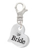Small Bride Heart Clip On Charm