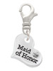 Small Maid of Honor Heart Clip On Charm
