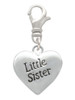 Little Sister Heart Clip On Charm