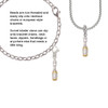 Two Tone Champagne Bottle Clip On Charm