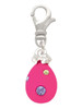 Hot Pink Easter Egg with Color Crystal Dots Clip On Charm