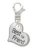Small ''Best Friend'' Heart Clip On Charm