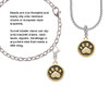 Gold Tone Paw in Circle Clip On Charm