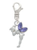 Small Fairy with Purple Wings Clip On Charm
