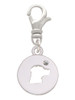 Dog Head Silhouette Clip On Charm