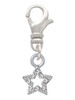 Mini Clear Crystal Star Clip On Charm