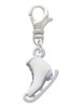 3-D White Ice Skate Clip On Charm