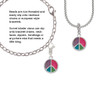 Multicolored Peace Sign Clip On Charm