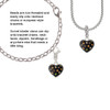 Black Resin Heart with Fall Crystals Clip On Charm