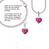 Hot Pink Resin Heart in Frame Clip On Charm