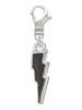 Black Lightning Bolt Clip On Charm