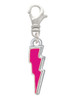 Hot Pink Lightning Bolt Clip On Charm