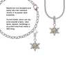 White Snowflake with Glitter and Clear AB Crystal Clip On Charm
