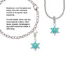 Teal Snowflake with Clear Crystal Clip On Charm