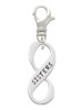 Sister Infinity Sign Clip On Charm