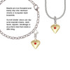 Large July - Red Crystal Gold Tone Heart Clip On Charm
